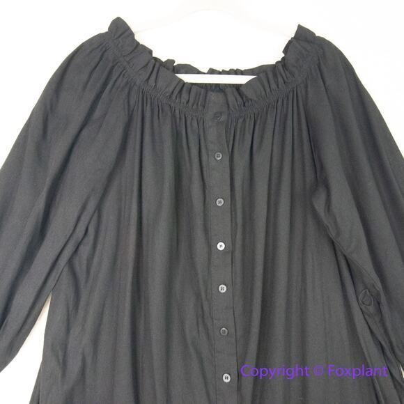 New!‎ Eloquii black Linen Maxi Day Dress, size 18/20 - Picture 4 of 13